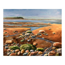 Cena do oceano de praia do Mar de Tides