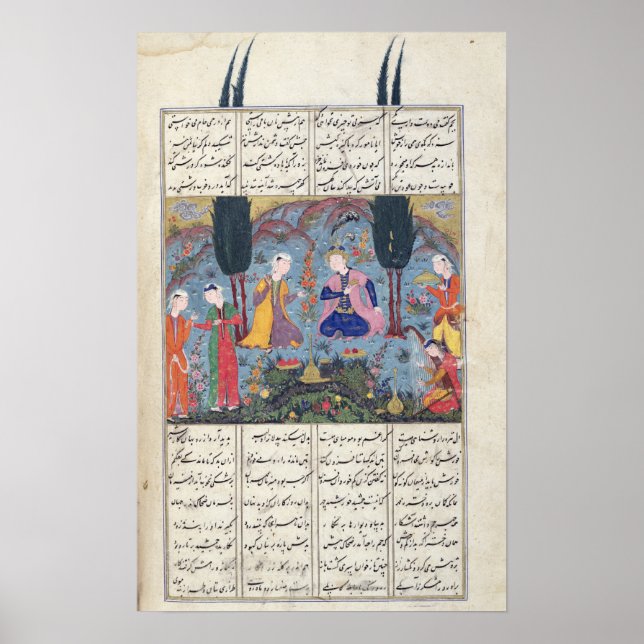 Poster Cena do Tribunal em um Jardim (Frente)