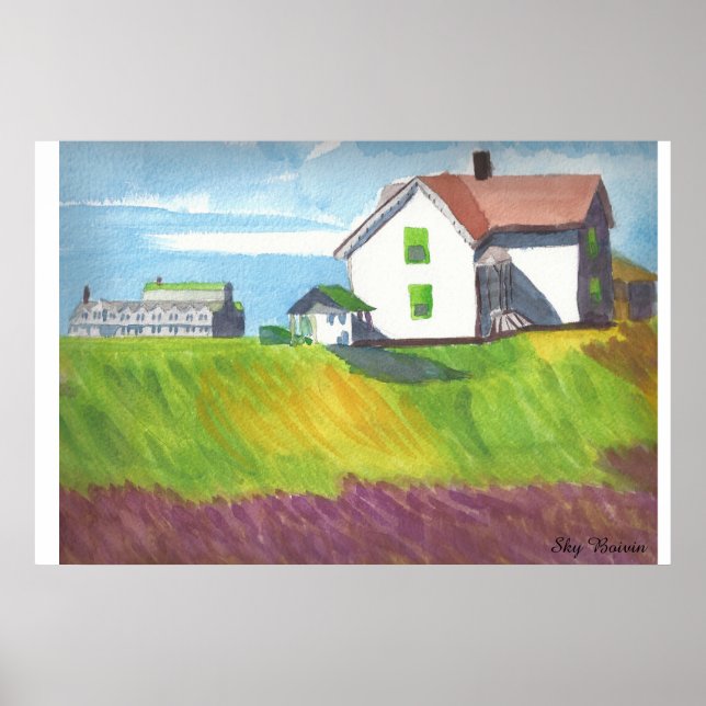Poster cena em aquarelas (Frente)