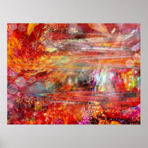 Poster Cena Espacial Única de Pintura Digital Sci-Fi Fan