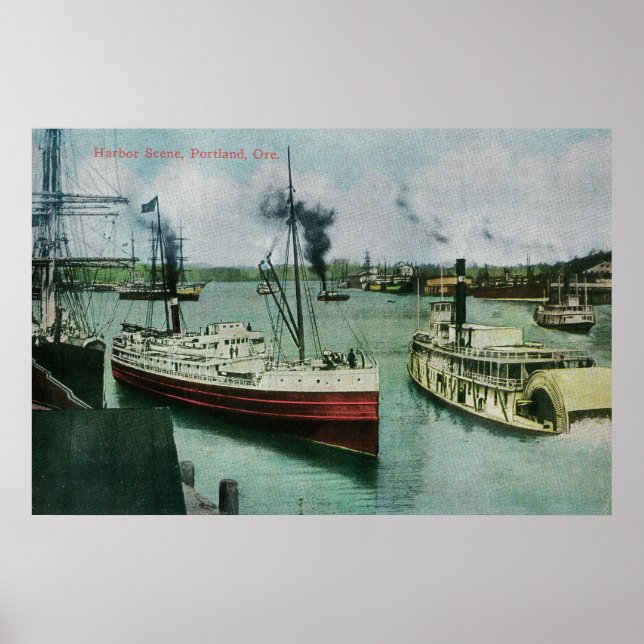 Póster Cena Harbour em Portland, Oregon (Frente)