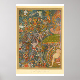 Póster Cena Hindu da arte asiática clássica