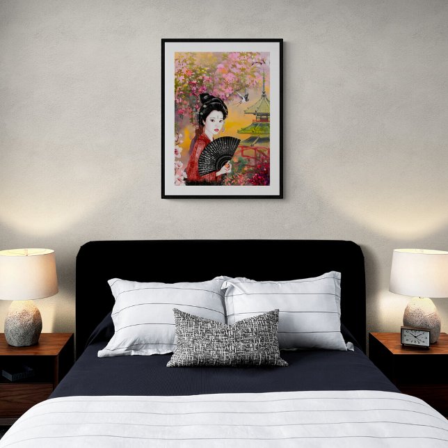 Poster Cena Japonesa Com Mulher (Criador carregado)