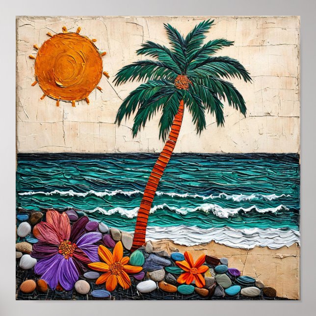 Poster Cena marítima fofa (Frente)