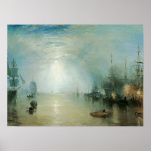Póster Cena marítima vitoriana vintage, Joseph Turner