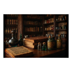 Póster Cena Medieval da Mesa Apothecary
