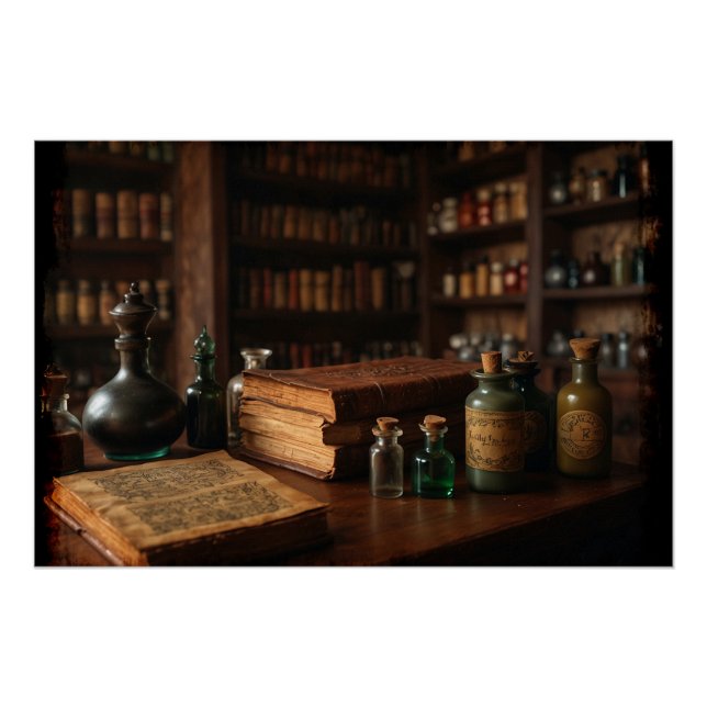 Póster Cena Medieval da Mesa Apothecary (Frente)