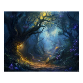 Póster Cena Noturna de Fae Fantasy Forest
