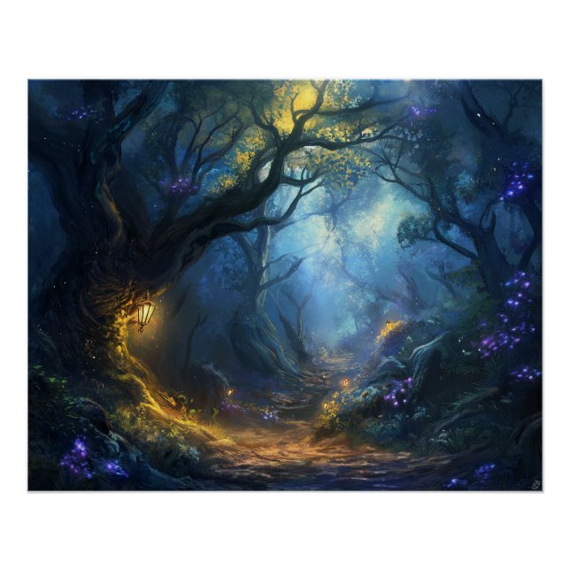 Póster Cena Noturna de Fae Fantasy Forest (Frente)