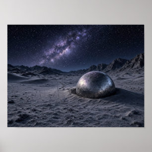 Poster Cena Noturna Mística no Deserto