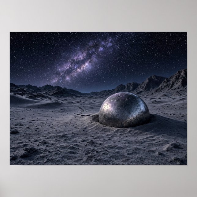 Poster Cena Noturna Mística no Deserto (Frente)