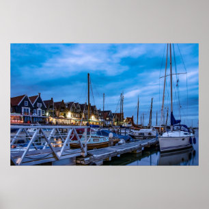 Poster Cena noturna tradicional da cidade pesqueira