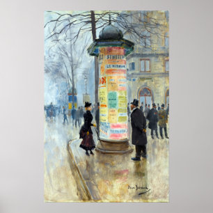 Poster Cena parisiense da rua de Jean Béraud