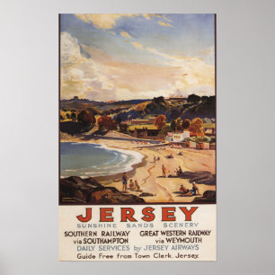 Póster Cena Railway do sul/de Great Western praia