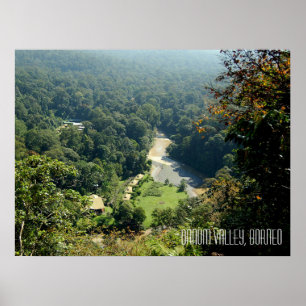 Poster Cena Selvagem da Floresta Tropical de Danum Valley
