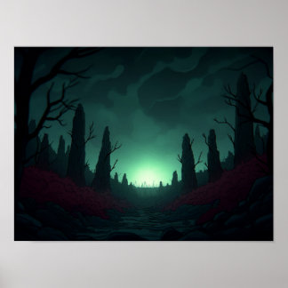 Poster Cena Surrealista de Fazenda Retro com Lançamento d