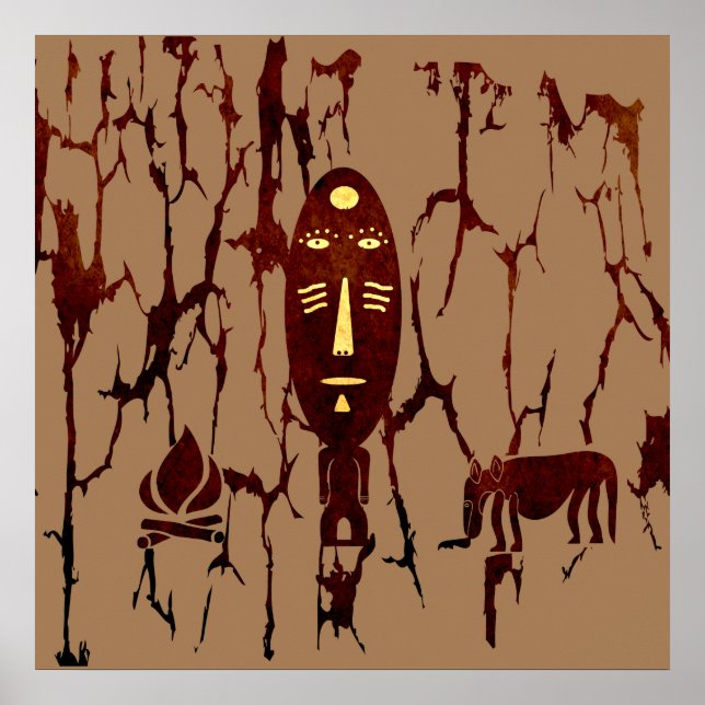 Poster cena tribal autêntica (Frente)