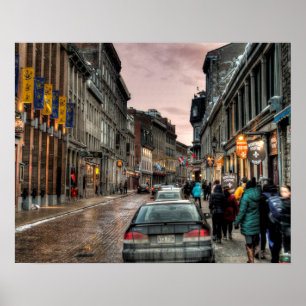 Póster Cena velha da rua de Montreal