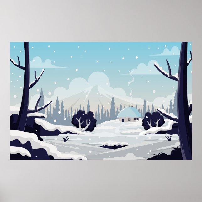 Poster Cenário de inverno (Frente)