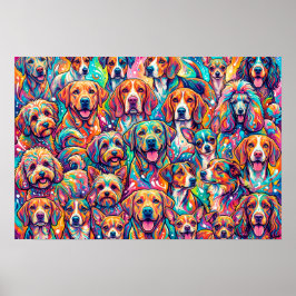 Poster Cenário de Sonhos de Cachorro Vibrante – Boho Psic
