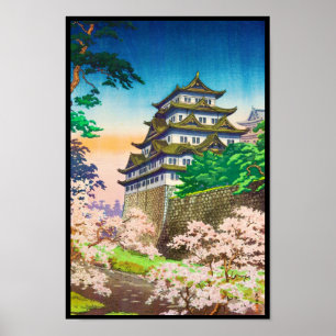 Póster Cenário do hanga da canela do castelo de Tsuchiya