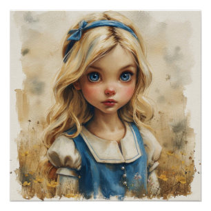 Póster Cenário dos Sonhos do País das Maravilhas de Alice