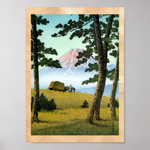 Póster Cenário japonês oriental legal Monte Fuji do