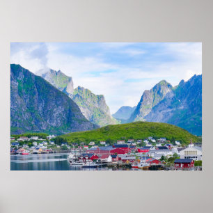 Poster Cenário norueguês Lofoten Ilhas Noruega