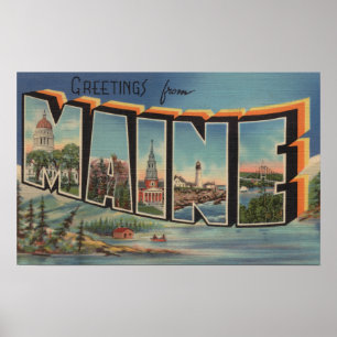 Póster Cenas da letra de Maine (inverno) grandes