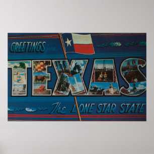 Póster Cenas da letra de Texas (bandeira da