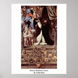 Póster Cenas de Madonna do rosário por Guido Reni