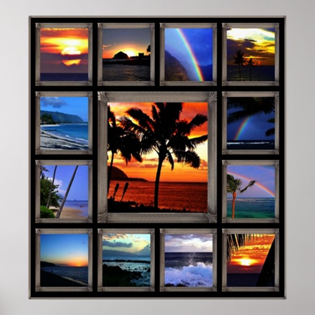 Poster Cenas havaianas (Frente)