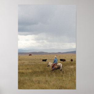 Poster cénico do rancho de Wyoming