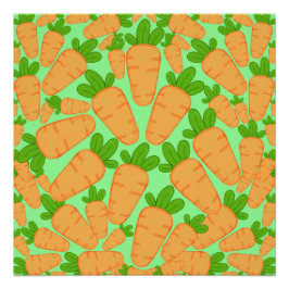 Póster Cenouras Laranja E Verde