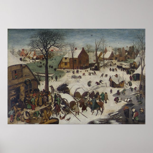 Póster Censo de Belém por Pieter Bruegel (Frente)