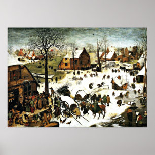 Póster Censo em Belém, Pieter Bruegel, a arte mais velha