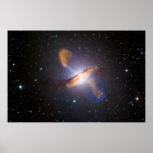 Poster Centaurus A mostra uma potência supermassiva de bu (Frente)