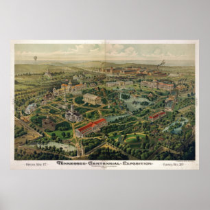 Póster Centavo de Nashville. Expo, 1876 (Hndsn)