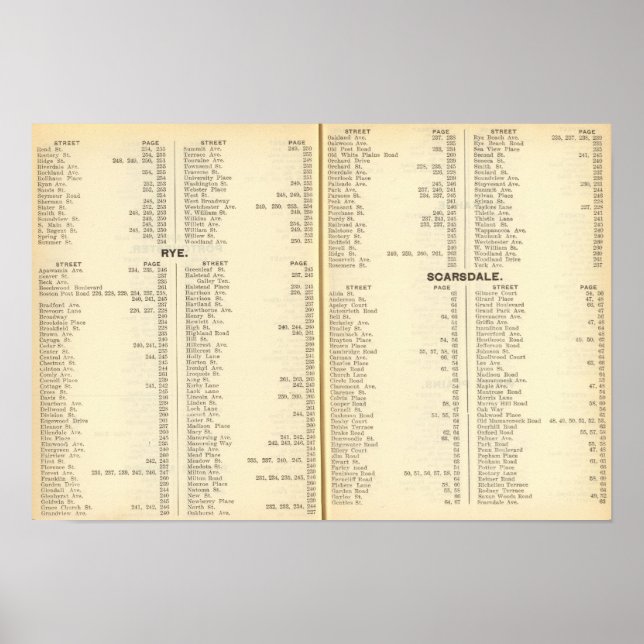 Póster Centeio Índice, Escarsdale (Frente)