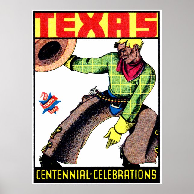 Póster Centenal do Texas 1936 (Frente)