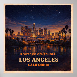 Poster Centenário de Los Angeles Califórnia