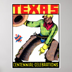Póster Centennial 1936 de Texas