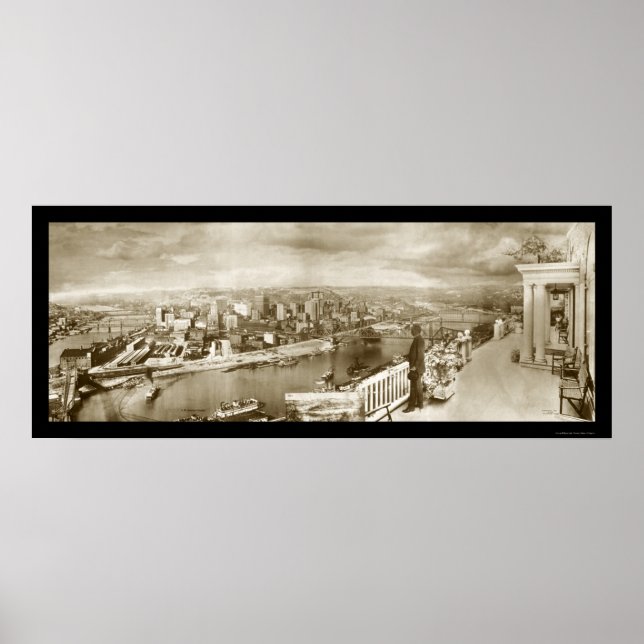 Póster Centennial Pittsburgh Foto 1909 (Frente)