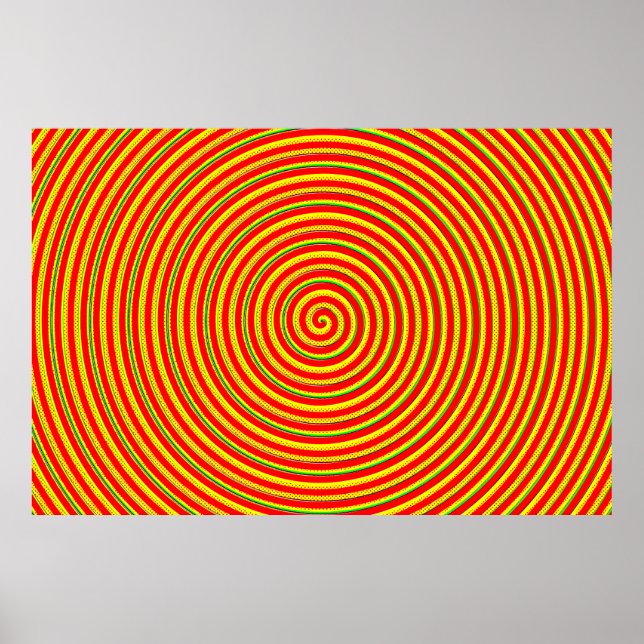 Poster Centered Rainbow Spirals (Frente)