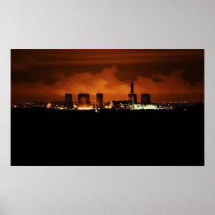 Póster Central eléctrica da balsa dos violinistas