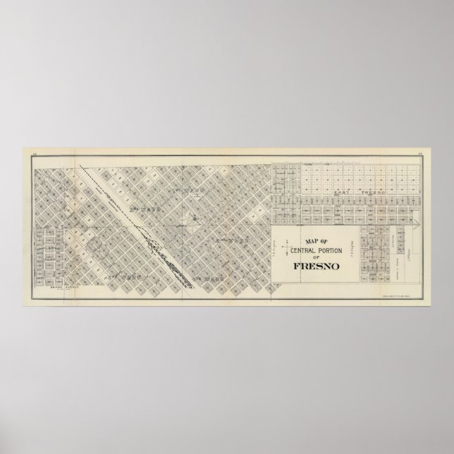 Poster Central Fresno, Califórnia (Frente)