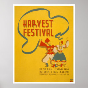 Póster Central Park Harvest 1936 WPA
