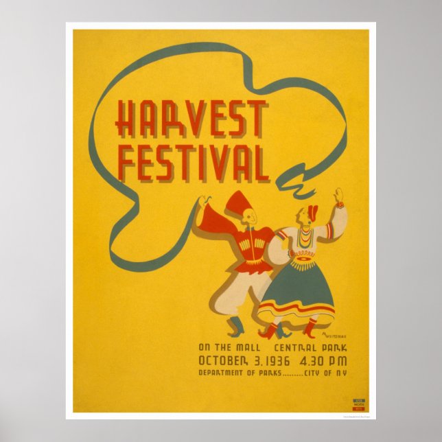 Póster Central Park Harvest 1936 WPA (Frente)