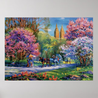 Poster Central Park, New York Watercolor