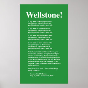 Poster Centre-se sobre uma boa educação, Wellstone 22x3